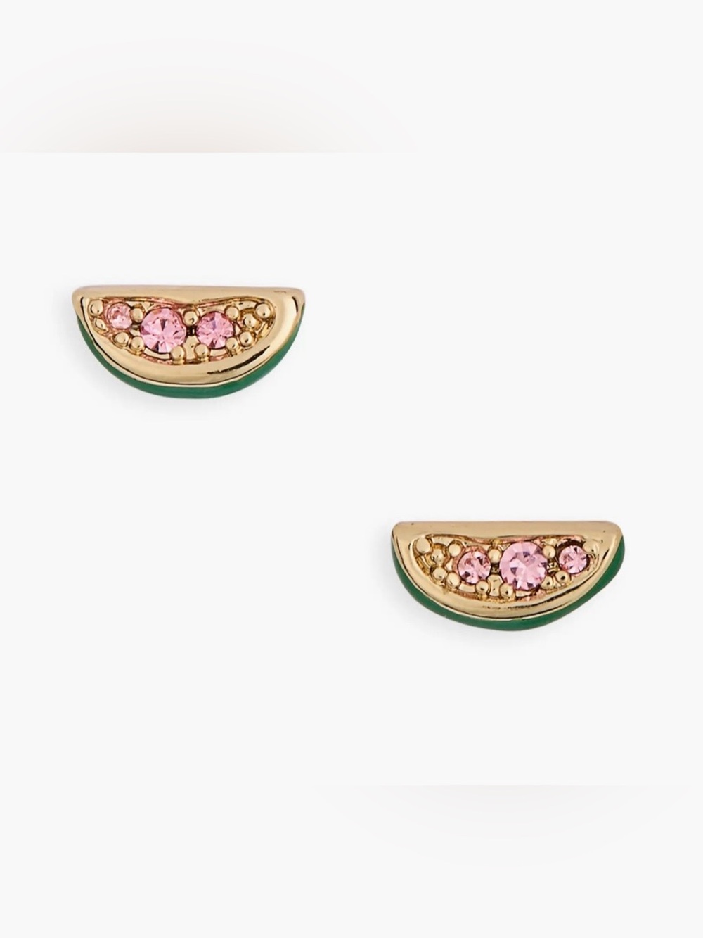 NWT Kate Spade ♠️ Pave & CZ Sprinkled Watermelon 🍉 Stud Earrings with Gift Box